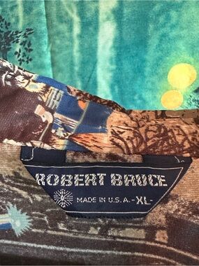 Robert Bruce Men’s Casual Button-Down Shirt in Multicolor